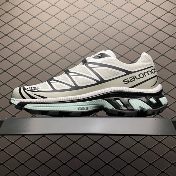 Salomon XT-6 Sneakers in Black White Blue